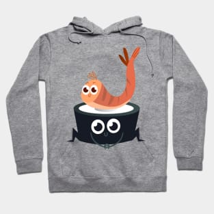 Happy Sushi Rolls - Digital Vector Illustration Hoodie